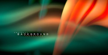 Neon parlayan dalga, sihirli enerji ve ışık arka plan