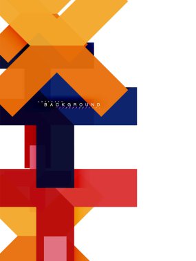 Çok renkli soyut geometrik şekiller, geometri arka plan web afiş için