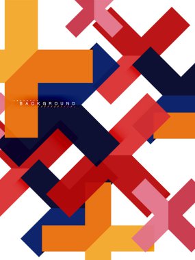 Çok renkli soyut geometrik şekiller, geometri arka plan web afiş için