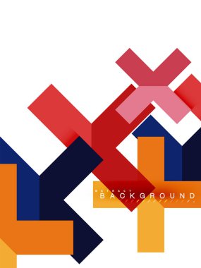 Çok renkli soyut geometrik şekiller, geometri arka plan web afiş için