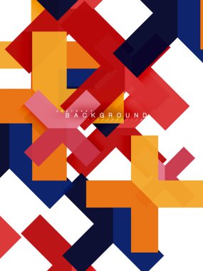 Çok renkli soyut geometrik şekiller, geometri arka plan web afiş için