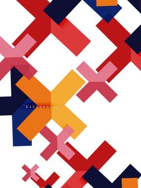 Çok renkli soyut geometrik şekiller, geometri arka plan web afiş için