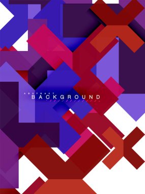 Çok renkli soyut geometrik şekiller, geometri arka plan web afiş için