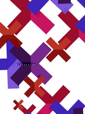 Çok renkli soyut geometrik şekiller, geometri arka plan web afiş için