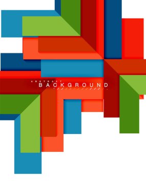 Çok renkli soyut geometrik şekiller, geometri arka plan web afiş için