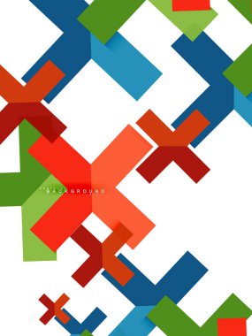 Çok renkli soyut geometrik şekiller, geometri arka plan web afiş için