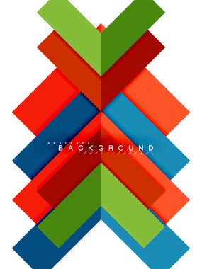Çok renkli soyut geometrik şekiller, geometri arka plan web afiş için