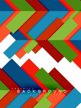 Çok renkli soyut geometrik şekiller, geometri arka plan web afiş için