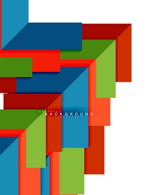 Çok renkli soyut geometrik şekiller, geometri arka plan web afiş için