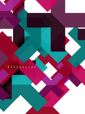 Çok renkli soyut geometrik şekiller, geometri arka plan web afiş için