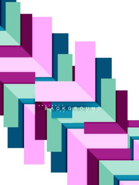 Çok renkli soyut geometrik şekiller, geometri arka plan web afiş için