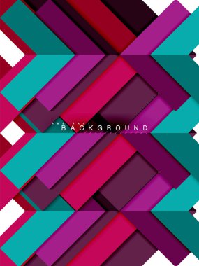 Çok renkli soyut geometrik şekiller, geometri arka plan web afiş için