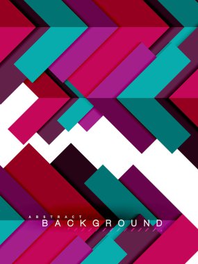 Çok renkli soyut geometrik şekiller, geometri arka plan web afiş için