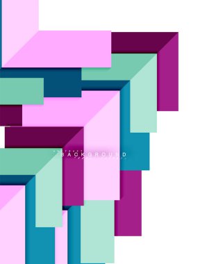 Çok renkli soyut geometrik şekiller, geometri arka plan web afiş için