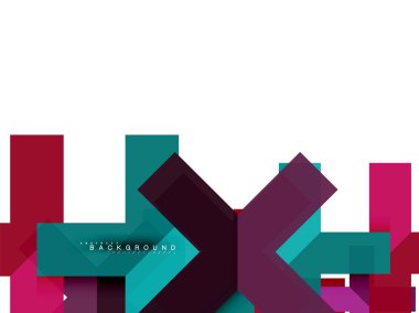 Çok renkli soyut geometrik şekiller, geometri arka plan web afiş için