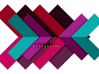 Çok renkli soyut geometrik şekiller, geometri arka plan web afiş için