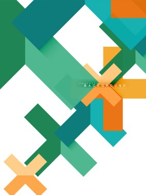 Çok renkli soyut geometrik şekiller, geometri arka plan web afiş için