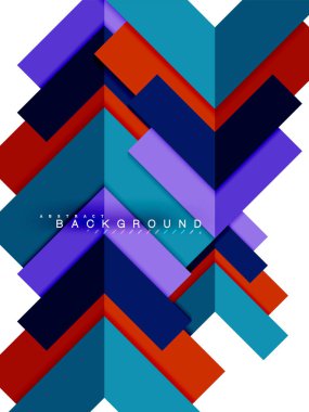 Çok renkli soyut geometrik şekiller, geometri arka plan web afiş için