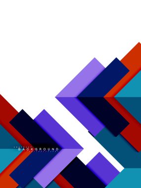 Çok renkli soyut geometrik şekiller, geometri arka plan web afiş için