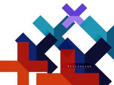 Çok renkli soyut geometrik şekiller, geometri arka plan web afiş için