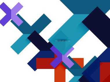 Çok renkli soyut geometrik şekiller, geometri arka plan web afiş için