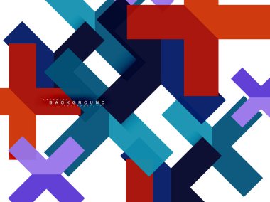 Çok renkli soyut geometrik şekiller, geometri arka plan web afiş için