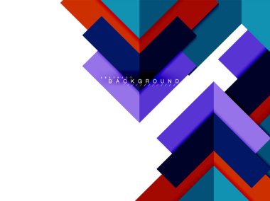 Çok renkli soyut geometrik şekiller, geometri arka plan web afiş için