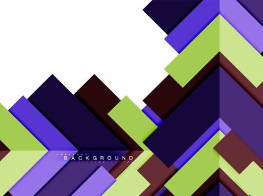 Çok renkli soyut geometrik şekiller, geometri arka plan web afiş için