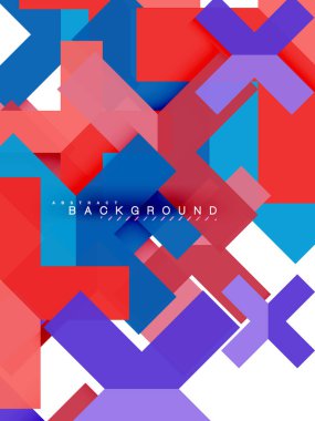 Çok renkli soyut geometrik şekiller, web reklam, iş sunumu, reklamlar paket, geometri arka plan şablonu, duvar kağıdı yazdırma