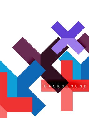 Çok renkli soyut geometrik şekiller, geometri arka plan web afiş için