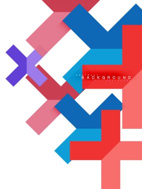 Çok renkli soyut geometrik şekiller, geometri arka plan web afiş için