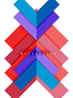 Çok renkli soyut geometrik şekiller, geometri arka plan web afiş için