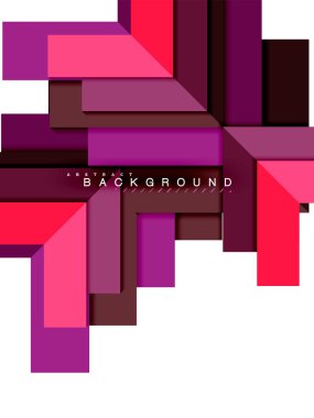 Çok renkli soyut geometrik şekiller, geometri arka plan web afiş için