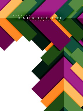 Çok renkli soyut geometrik şekiller, geometri arka plan web afiş için