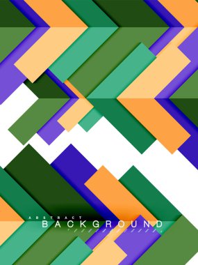 Çok renkli soyut geometrik şekiller, geometri arka plan web afiş için