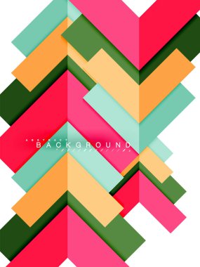 Çok renkli soyut geometrik şekiller, geometri arka plan web afiş için