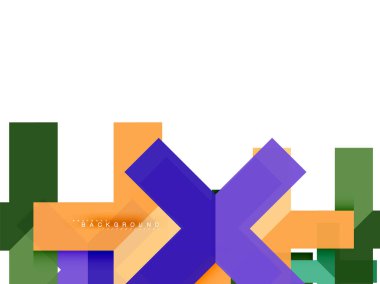Çok renkli soyut geometrik şekiller, geometri arka plan web afiş için