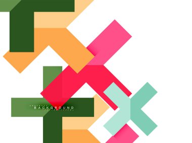 Çok renkli soyut geometrik şekiller, geometri arka plan web afiş için