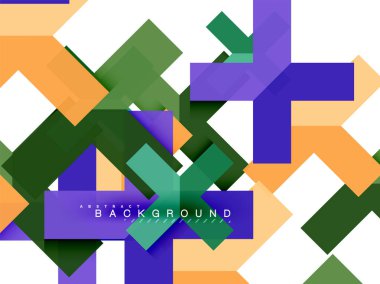 Çok renkli soyut geometrik şekiller, geometri arka plan web afiş için