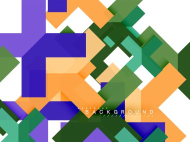 Çok renkli soyut geometrik şekiller, geometri arka plan web afiş için