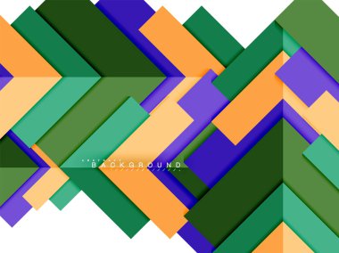 Çok renkli soyut geometrik şekiller, geometri arka plan web afiş için