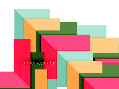 Çok renkli soyut geometrik şekiller, geometri arka plan web afiş için