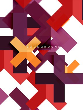 Çok renkli soyut geometrik şekiller, geometri arka plan web afiş için