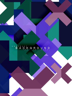 Çok renkli soyut geometrik şekiller, geometri arka plan web afiş için