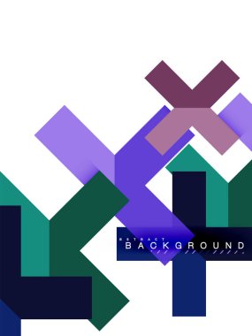 Çok renkli soyut geometrik şekiller, geometri arka plan web afiş için