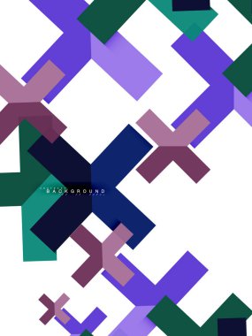 Çok renkli soyut geometrik şekiller, geometri arka plan web afiş için