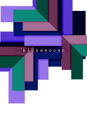 Çok renkli soyut geometrik şekiller, geometri arka plan web afiş için