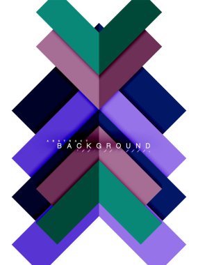 Çok renkli soyut geometrik şekiller, geometri arka plan web afiş için