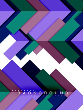 Çok renkli soyut geometrik şekiller, geometri arka plan web afiş için