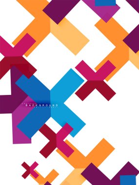 Çok renkli soyut geometrik şekiller, geometri arka plan web afiş için